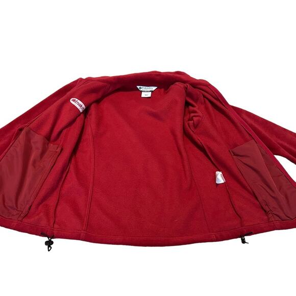 Columbia Women’s Red Fleece Fast Trek II Zip Up Jacket, Size Medium - Picture 9 of 15